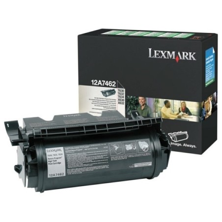 Toner Laser Lexmark 12A7462 noir Haute Capa, Toner Express : achat en ligne de Toner Laser Lexmark 12A7462 noir Haute Capa pour 