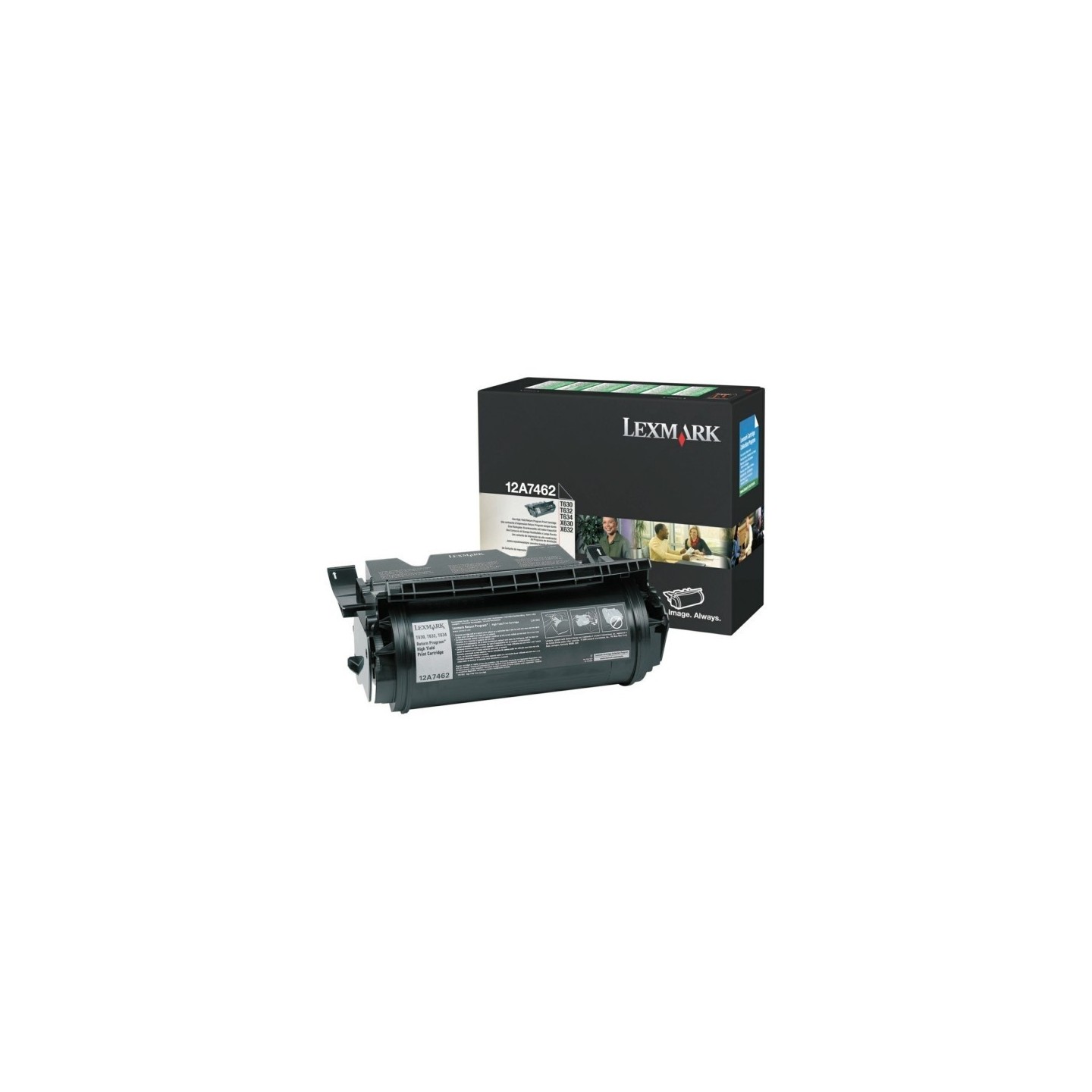 Toner Laser Lexmark 12A7462 noir Haute Capa, Toner Express : achat en ligne de Toner Laser Lexmark 12A7462 noir Haute Capa pour 