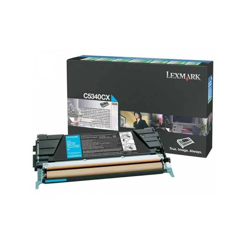 Toner cyan Lexmark pour C534..., Toner Express : achat en ligne de Toner cyan Lexmark pour C534... pour imprimante