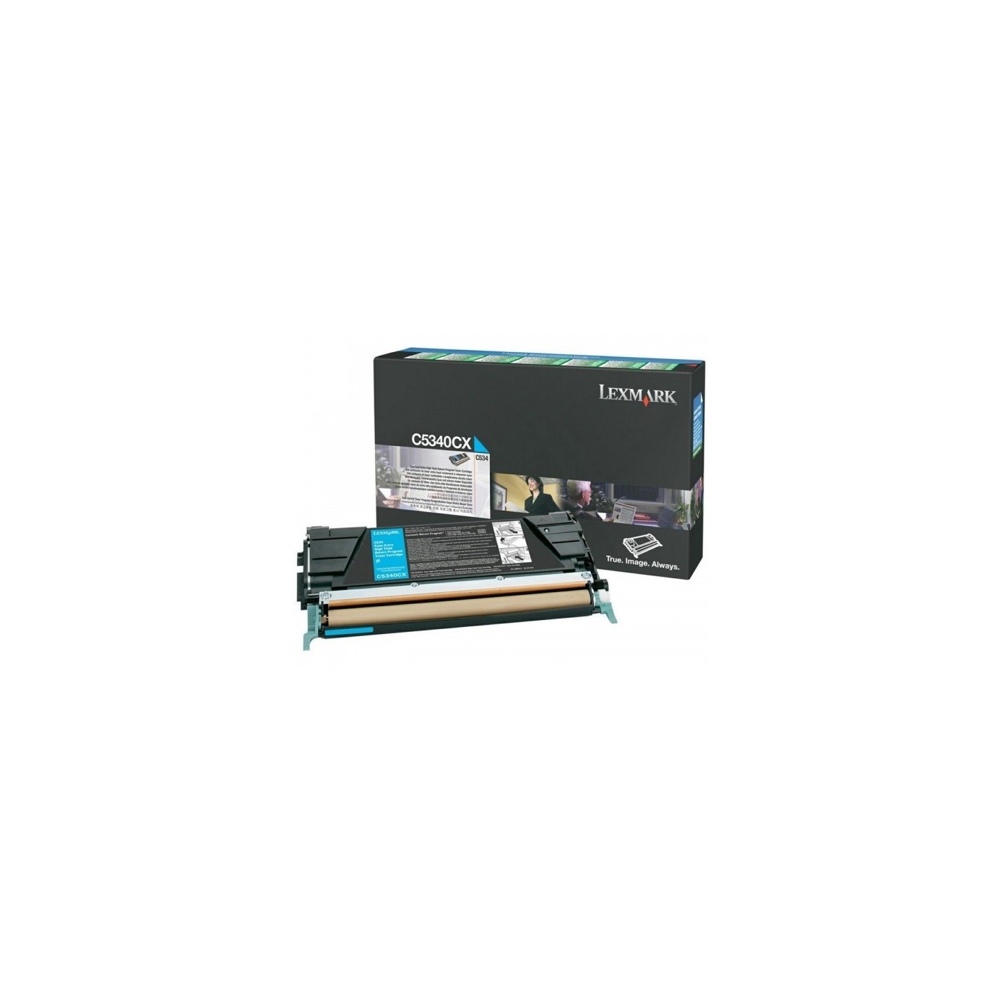 Toner cyan Lexmark pour C534..., Toner Express : achat en ligne de Toner cyan Lexmark pour C534... pour imprimante