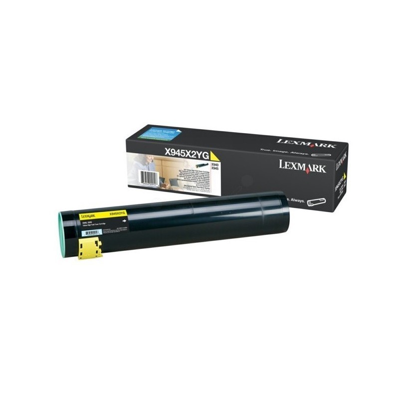 Toner jaune longue durée Lexmark pour 940e / 945e, Toner Express : achat en ligne de Toner jaune longue durée Lexmark pour 940e 