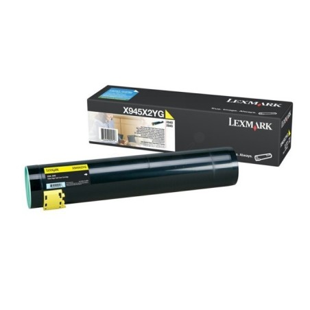 Toner jaune longue durée Lexmark pour 940e / 945e, Toner Express : achat en ligne de Toner jaune longue durée Lexmark pour 940e 