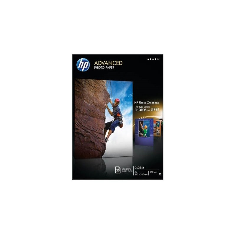 Papier photo A4 brillant HP Advanced - 25 feuilles - 250g