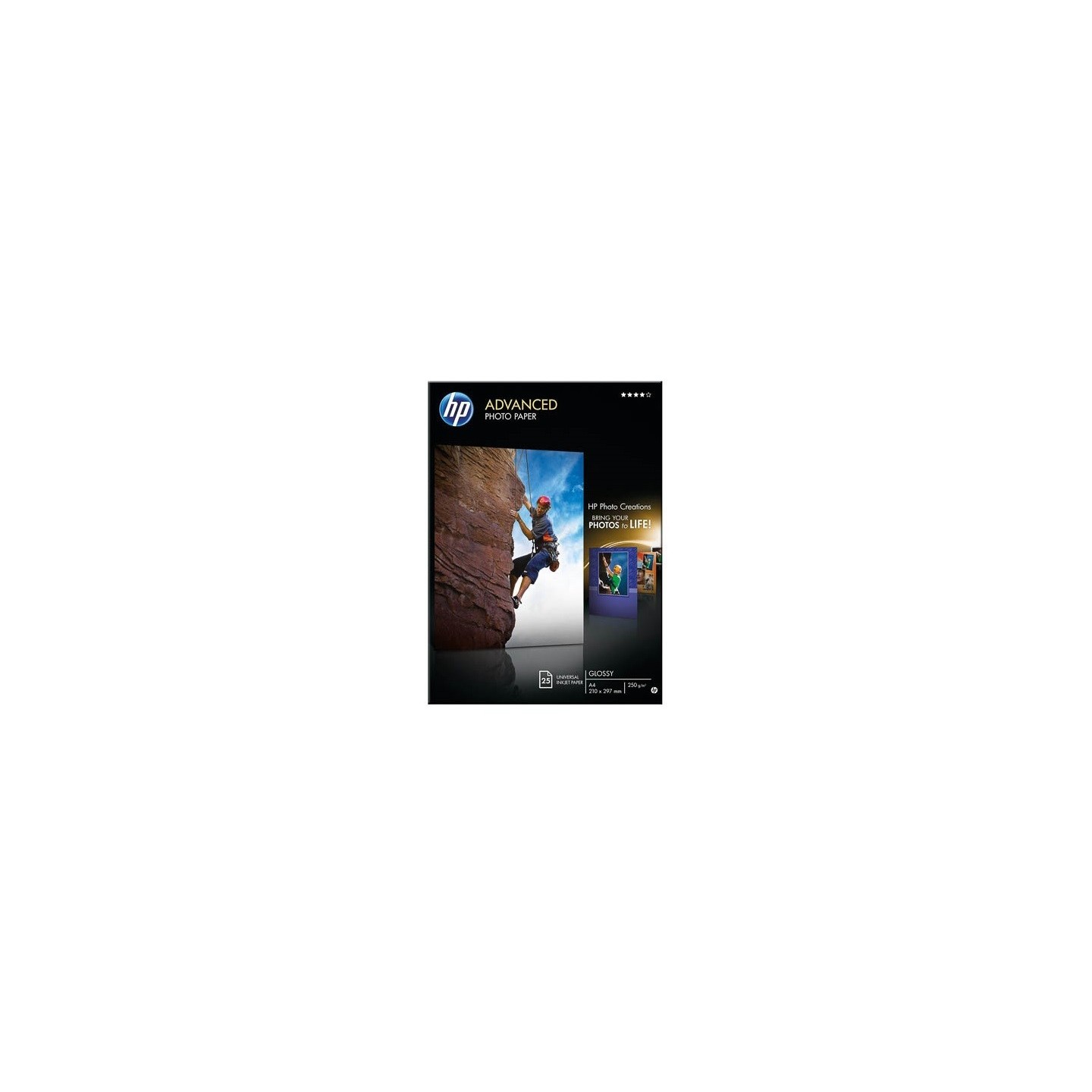 Papier photo A4 brillant HP Advanced - 25 feuilles - 250g