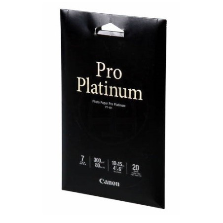 Canon PT-101 Pack 20 feuilles papier photo professionnel 10x15cm (PT101) - 300g 