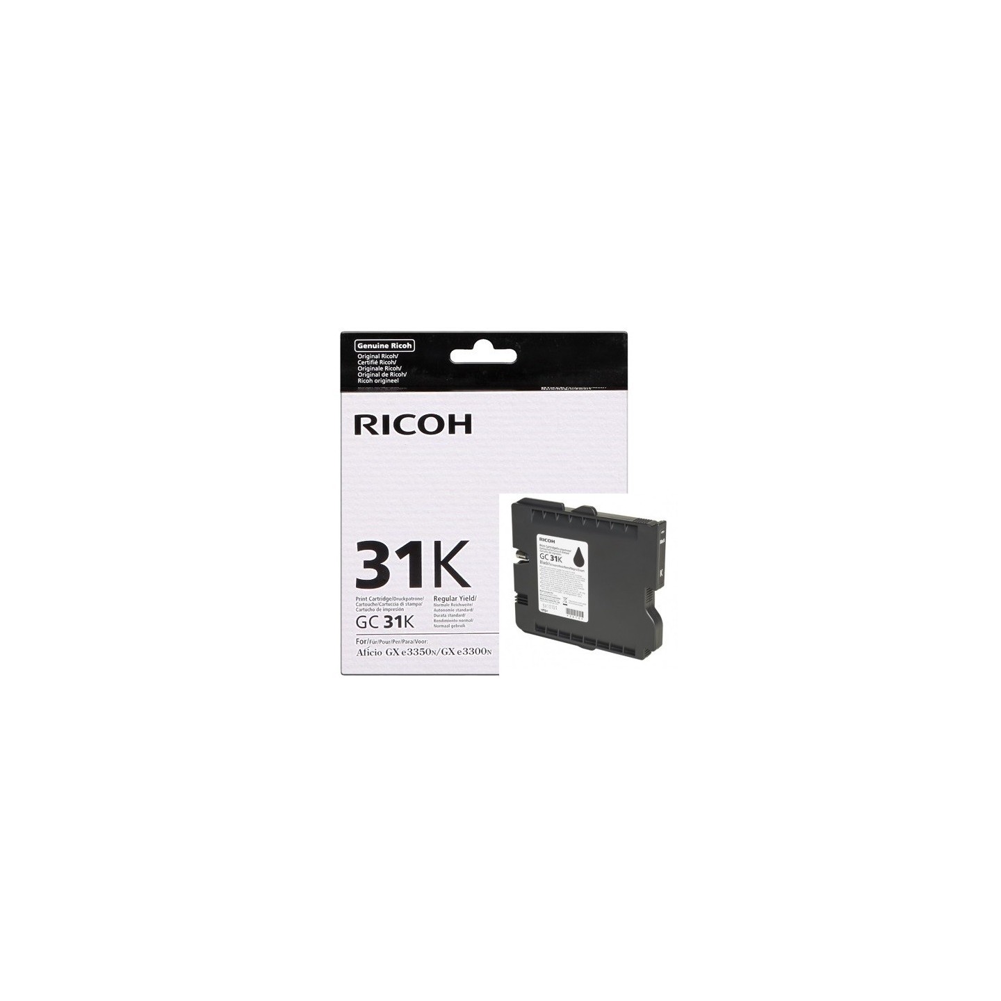 Cartouche noire Ricoh pour Aficio GXe 3300N / 3350N (GC-31BK), Toner Express : achat en ligne de Cartouche noire Ricoh pour Afic