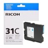 Cartouche cyan Ricoh pour Aficio GXe 3300N / 3350N (GC-31C), Toner Express : achat en ligne de Cartouche cyan Ricoh pour Aficio 