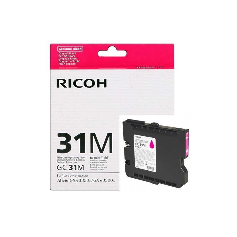 Cartouche magenta Ricoh pour Aficio GXe 3300N / 3350N (GC-31M), Toner Express : achat en ligne de Cartouche magenta Ricoh pour A