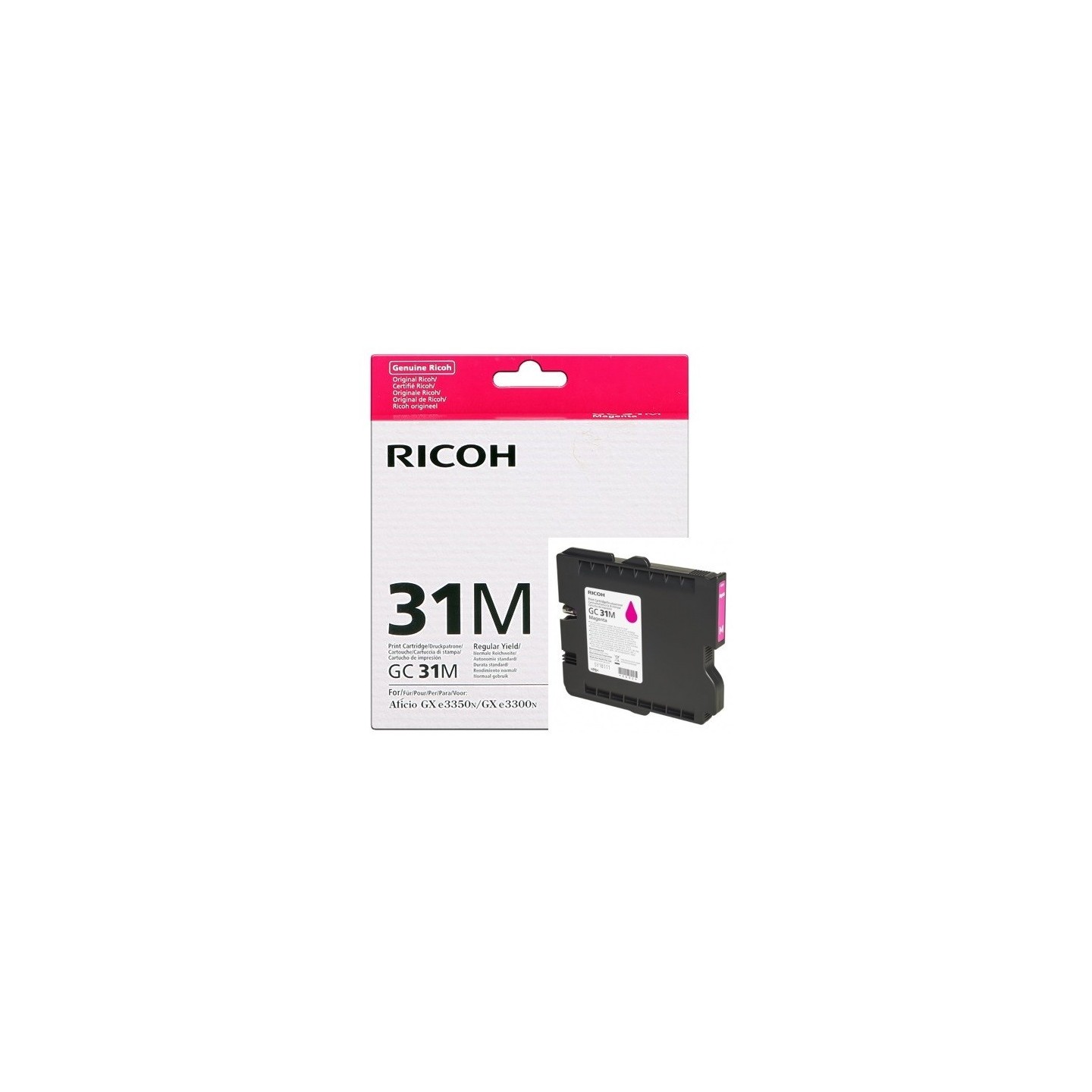 Cartouche magenta Ricoh pour Aficio GXe 3300N / 3350N (GC-31M), Toner Express : achat en ligne de Cartouche magenta Ricoh pour A