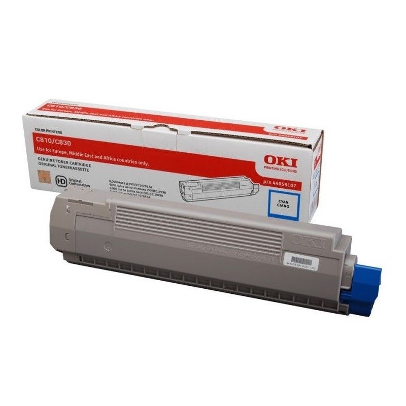 Toner cyan Oki pour C810 / C830, Toner Express : achat en ligne de Toner cyan Oki pour C810 / C830 pour imprimante