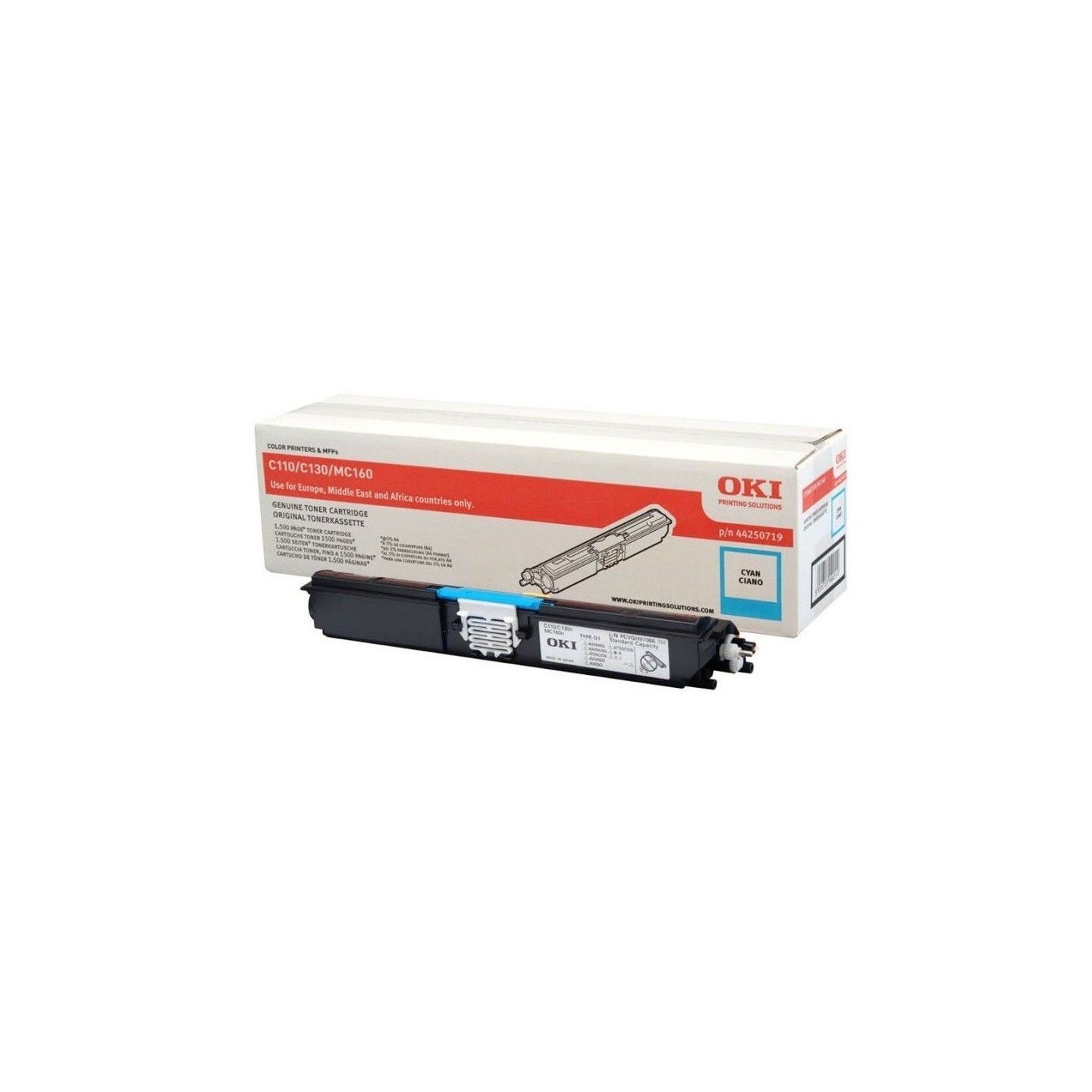 Toner cyan Oki pour C110 / C130 / MC160n, Toner Express : achat en ligne de Toner cyan Oki pour C110 / C130 / MC160n pour imprim