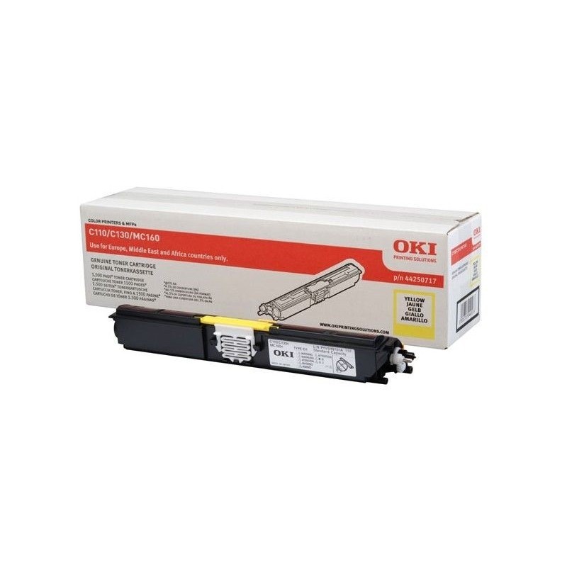 Toner jaune Oki pour C110 / C130 / MC160n, Toner Express : achat en ligne de Toner jaune Oki pour C110 / C130 / MC160n pour impr