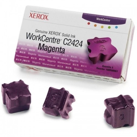 3 Batonnets d'encre solide magenta pour Xerox workcenter c2424, Toner Express : achat en ligne de 3 Batonnets d'encre solide mag