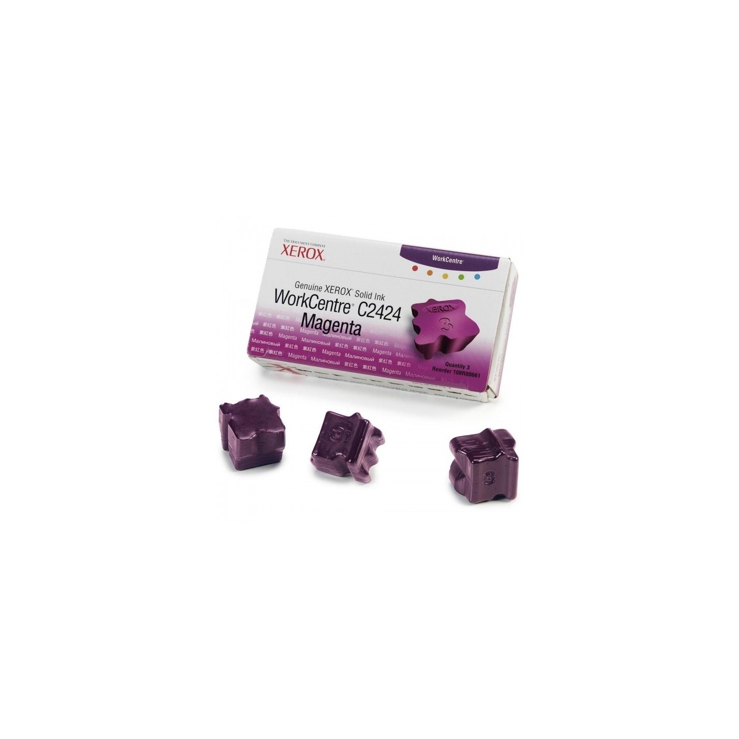 3 Batonnets d'encre solide magenta pour Xerox workcenter c2424, Toner Express : achat en ligne de 3 Batonnets d'encre solide mag