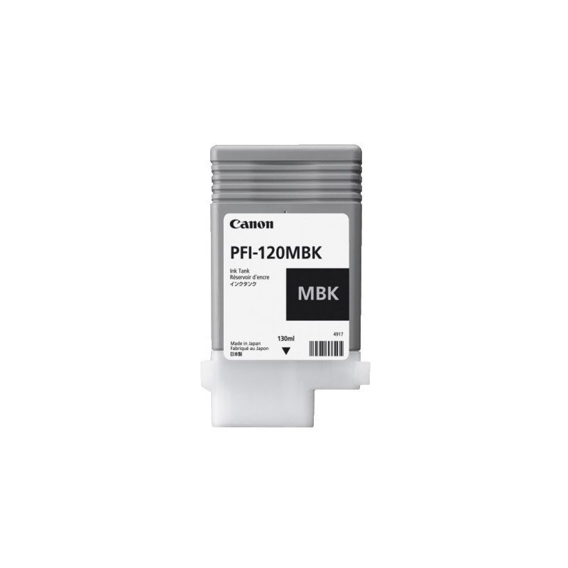Cartouche d'encre noire Mat Canon pour Image Prograf TM200 - TM300 ... (PFI120MBK)