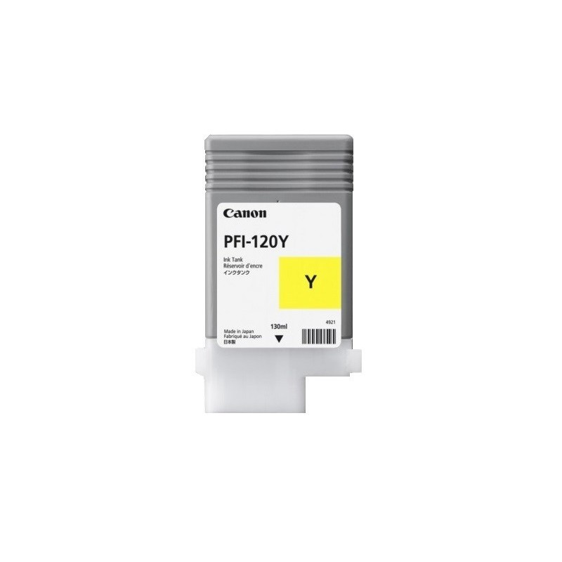 Cartouche d'encre Jaune Canon pour Image Prograf TM200 - TM300 ... (PFI120Y)