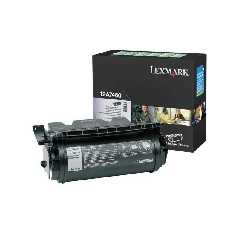 Toner Laser Lexmark 12A7460 noir, Toner Express : achat en ligne de Toner Laser Lexmark 12A7460 noir pour imprimante
