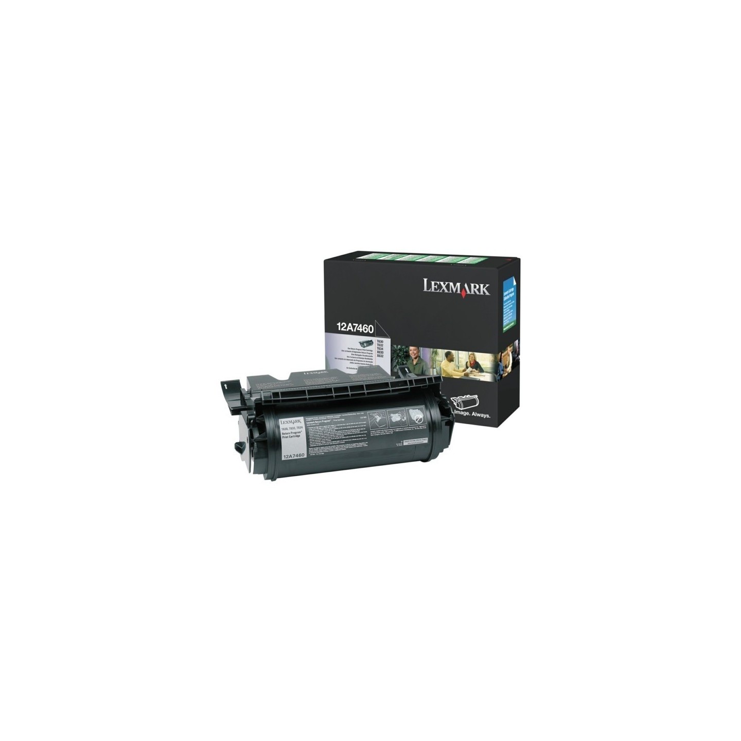 Toner Laser Lexmark 12A7460 noir, Toner Express : achat en ligne de Toner Laser Lexmark 12A7460 noir pour imprimante