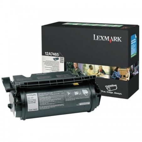 Toner Laser Lexmark 12A7465 noir Ultra Haute Capa, Toner Express : achat en ligne de Toner Laser Lexmark 12A7465 noir Ultra Haut
