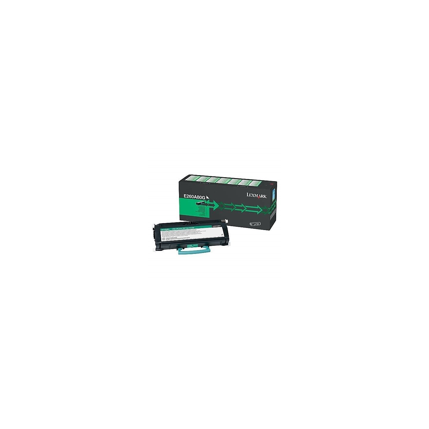 Toner noir Lexmark reconditionné pour E260 / E360 / E460 (E260A80G)