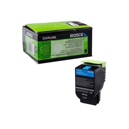 Toner cyan Lexmark pour CX310n / CX410e ... haute capacité (802SCE)