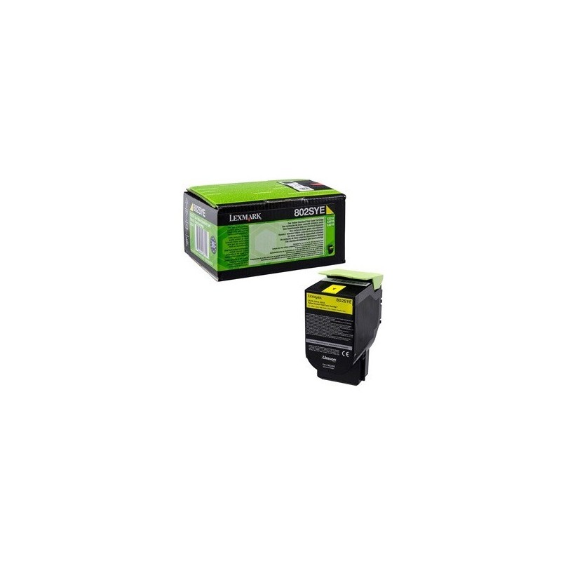 Toner jaune Lexmark pour CX310n / CX410e ... haute capacité (802SYE)