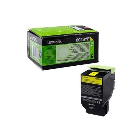 Toner jaune Lexmark pour CX310n / CX410e ... haute capacité (802SYE)