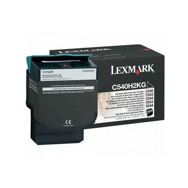 Toner noir haute capacité Lexmark pour C540 / C543 / ... X543 / X544