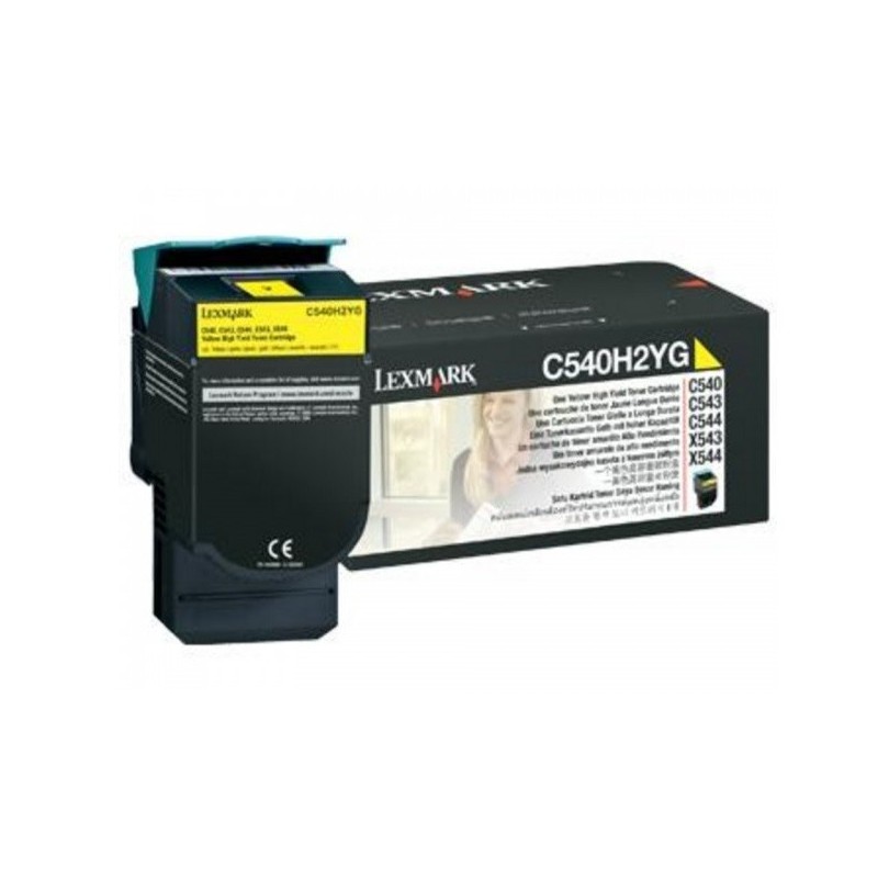 Toner jaune haute capacité Lexmark pour C540 / C543 / ... X543 / X544