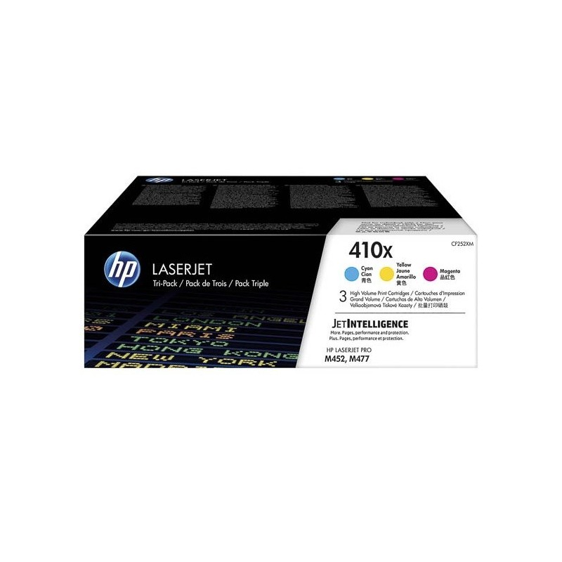 Pack 3 Toners Couleur Haute Capacité HP pour Color LaserJet Pro M452 / M477.... (410X)