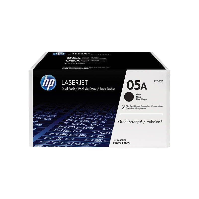 Pack 2 Toner noir HP pour laserjet P2035 /  P2055 (505A)