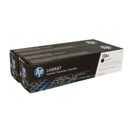Pack de 2 Toners noirs  HP pour laserjet Pro CP1025 (126A), Toner Express : achat en ligne de Pack de 2 Toners noirs  HP pour la