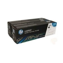 Pack de 2 toners noirs HP pour Colorlaserjet CP 1215 / 1515 / 1518 (125A), Toner Express : achat en ligne de Pack de 2 toners no