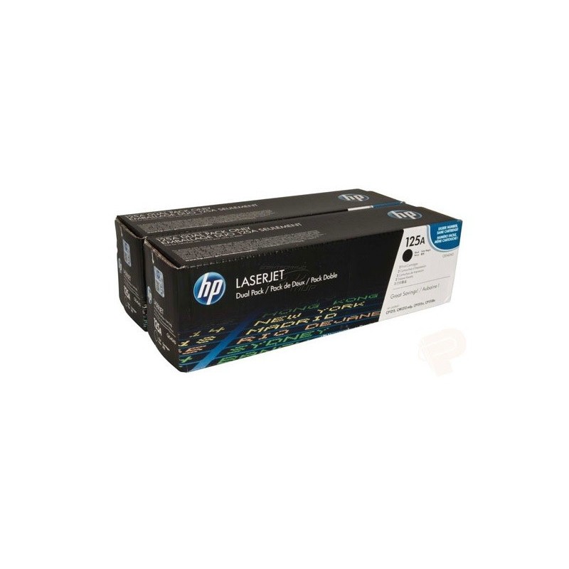 Pack de 2 toners noirs HP pour Colorlaserjet CP 1215 / 1515 / 1518 (125A), Toner Express : achat en ligne de Pack de 2 toners no
