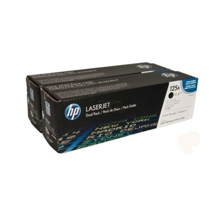 Pack de 2 toners noirs HP pour Colorlaserjet CP 1215 / 1515 / 1518 (125A), Toner Express : achat en ligne de Pack de 2 toners no