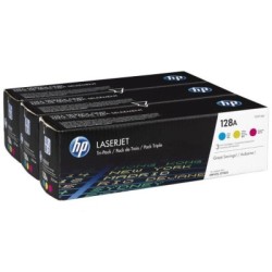 Pack de trois toners couleurs HP pour Colorlaserjet CM1410  (128A), Toner Express : achat en ligne de Pack de trois toners coule