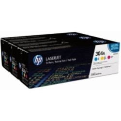 Pack tricolor HP pour laserjet CP2020/CP2025/CM2320MPF (304A), Toner Express : achat en ligne de Pack tricolor HP pour laserjet 