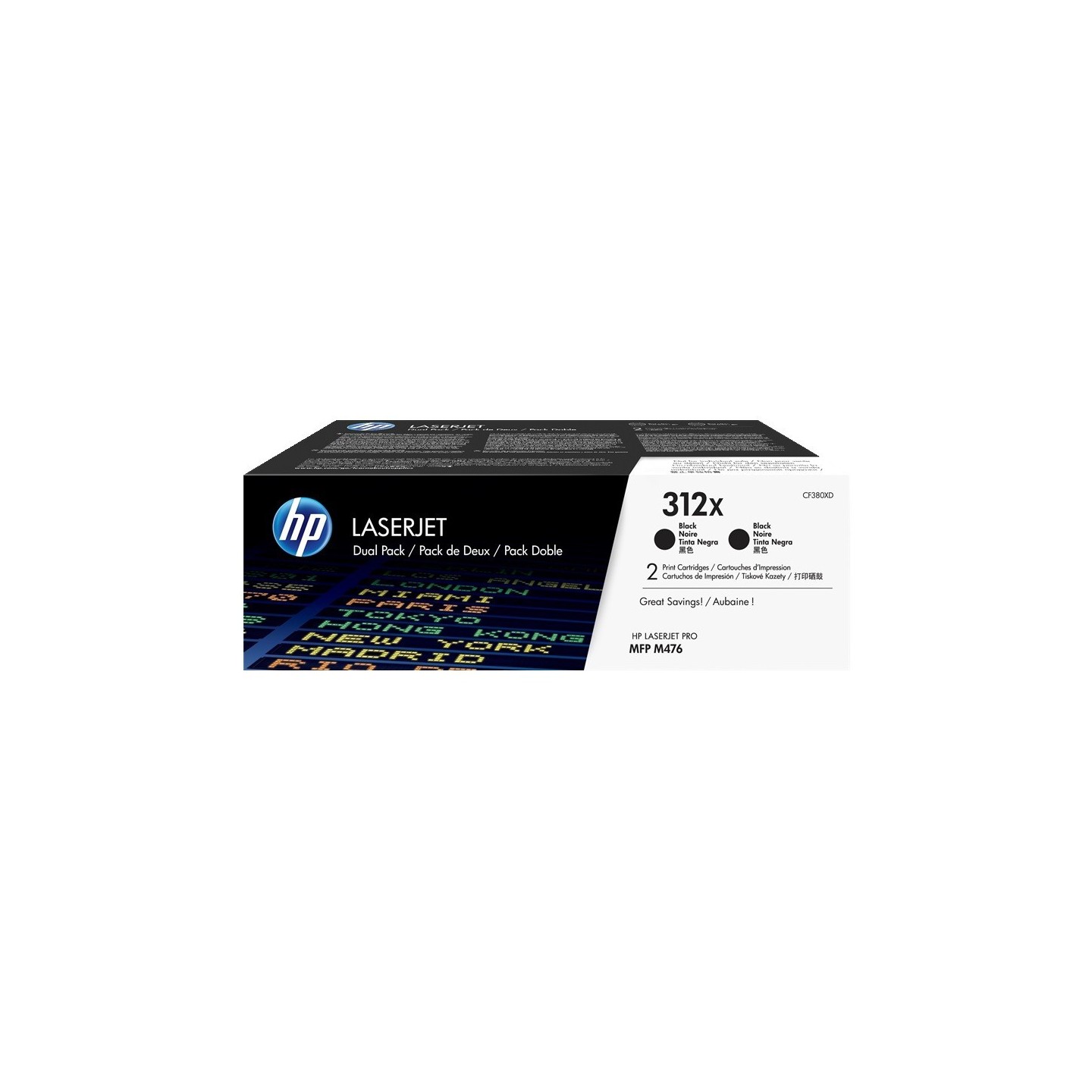 Pack de 2 Toners noir haute capacité HP pour Color LaserJet Pro M476NW/DN/DW (N°312X), Toner Express : achat en ligne de Pack de