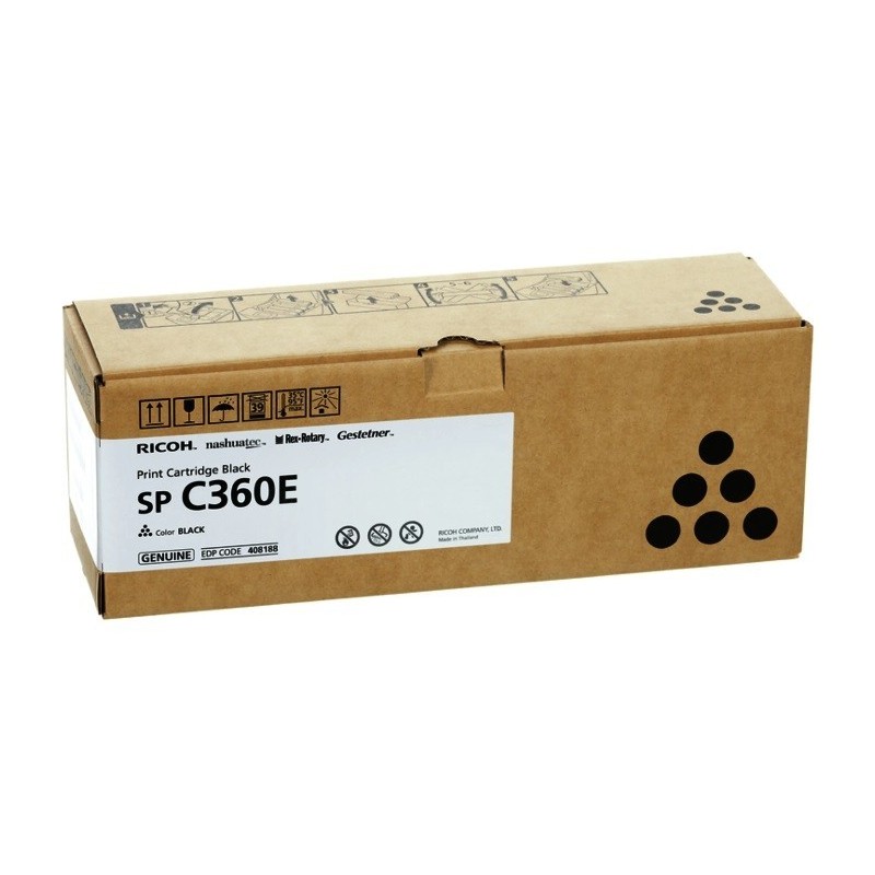 Cartouche toner noir Ricoh pour SP C360 (type SPC360E)