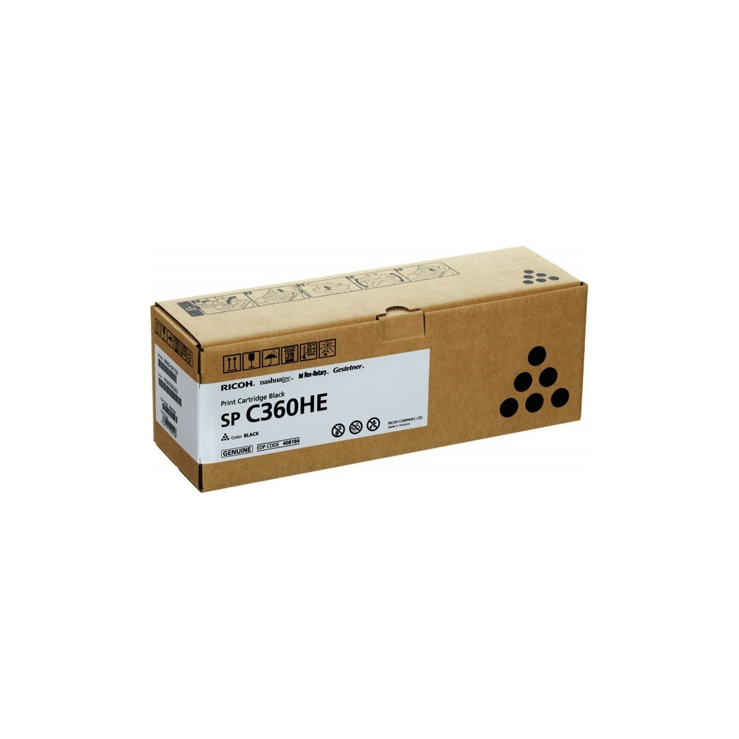 Cartouche toner noir haute capacité Ricoh pour SP C360 (type SPC360HE)