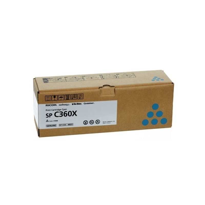 Cartouche toner cyan extra haute capacité Ricoh pour SP C361 (type SPC360X)