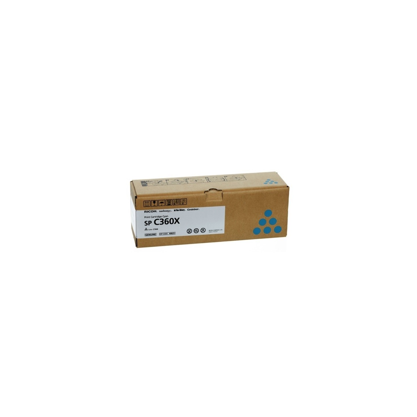 Cartouche toner cyan extra haute capacité Ricoh pour SP C361 (type SPC360X)