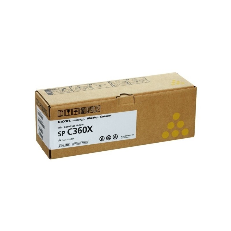 Cartouche toner jaune extra haute capacité Ricoh pour SP C361 (type SPC360X)