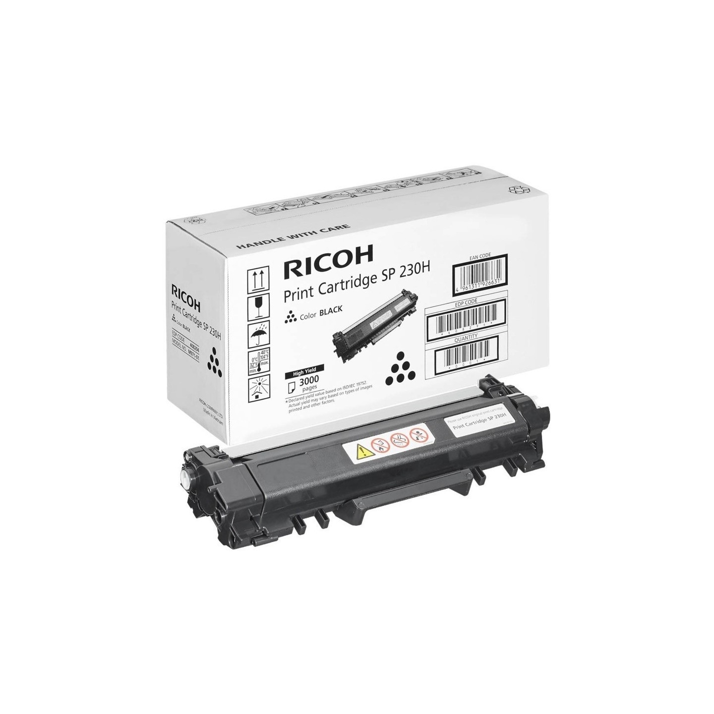 Cartouche toner noir haute capacité Ricoh pour SP230DNW - SP230SFNW 