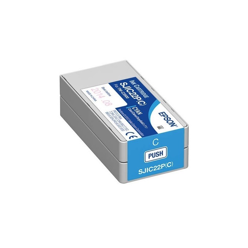 Cartouche Cyan pour Epson TM-C3500 (SJIC22P), Toner Express : achat en ligne de Cartouche Cyan pour Epson TM-C3500 (SJIC22P) pou