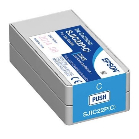 Cartouche Cyan pour Epson TM-C3500 (SJIC22P), Toner Express : achat en ligne de Cartouche Cyan pour Epson TM-C3500 (SJIC22P) pou