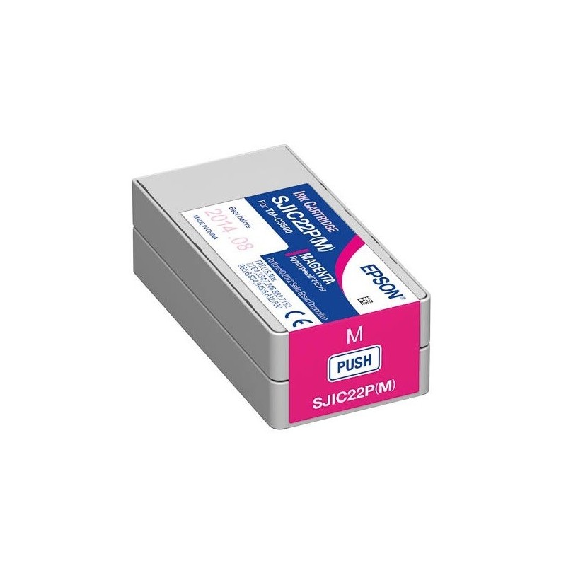 Cartouche Magenta pour Epson TM-C3500 (SJIC22P), Toner Express : achat en ligne de Cartouche Magenta pour Epson TM-C3500 (SJIC22