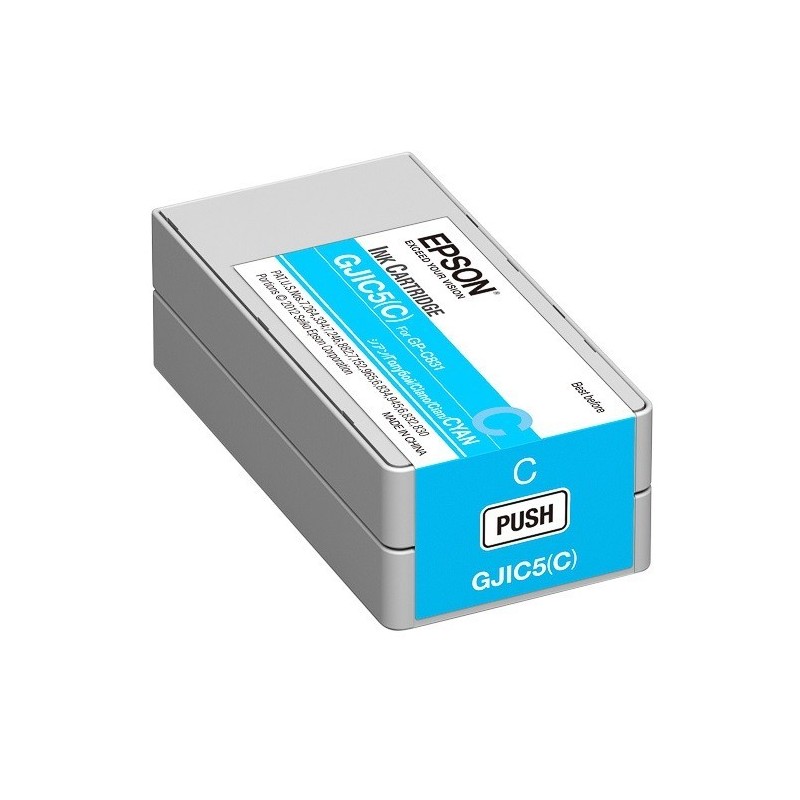 Cartouche d'encre Cyan Epson pour ColorWorks C831 (GJIC5C)