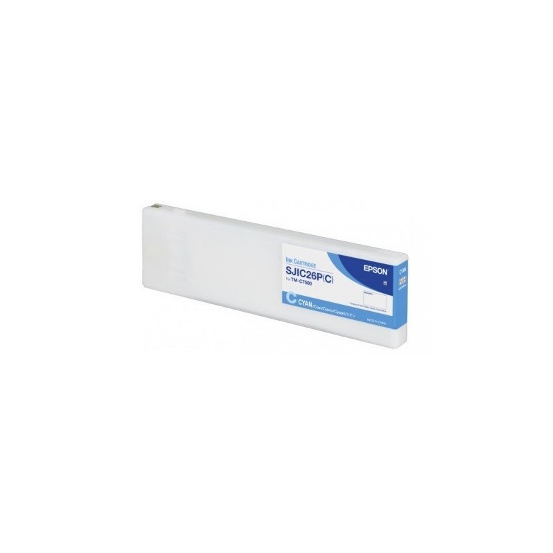 Cartouche d'encre Cyan Epson pour ColorWorks C7500 (SJIC26PC)
