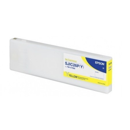 Cartouche d'encre Jaune Epson pour ColorWorks C7500 (SJIC26PY)
